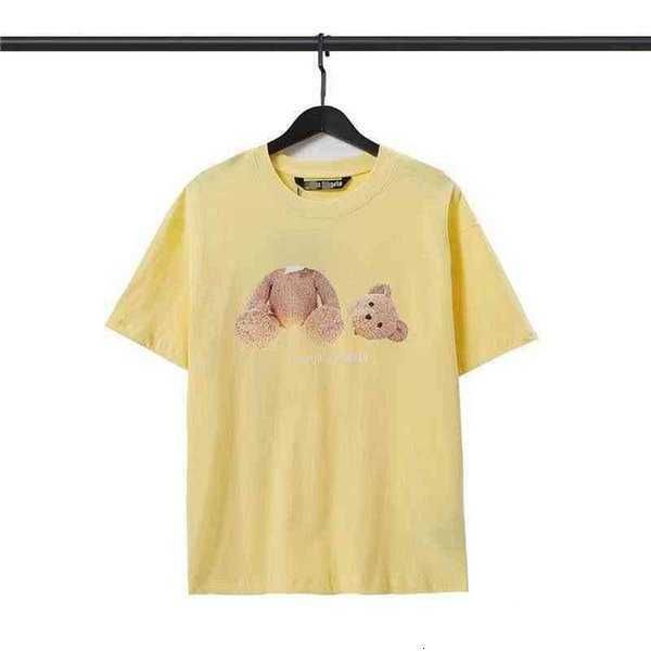 

angel t-shirts palm trendy decapitated teddy bear print t-shirt loose men's and women's wear letter short sleeve 3dp6u, White;black