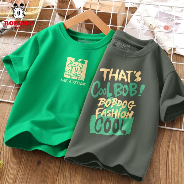 

t shirts children s short sleeved all matching pure cotton boys summer clothing trendy cool casual t shirt 230411, Blue