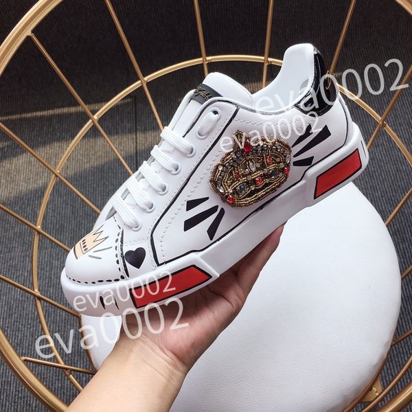 

new luxury designer calfskin casual shoes reflective sneakers vintage leather trainers fashion shoes leisure shoe lace-up women mens sneaker, Black