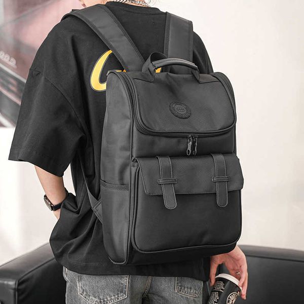 

casual oxford men's backpack large capacity outdoor travel backpack men women back bags backpacks student schoolbags 230411