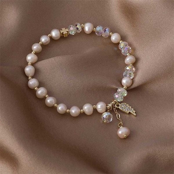 

fashion design jewelry tanshui pearl bracelet women's exquisite crystal, Silver