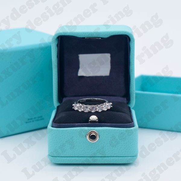 

luxury ring women designer diamond jewelry sterling silver diamond eternity gift, Golden;silver