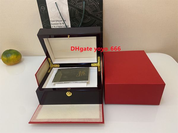 

super quality watch boxes wooden original gift box suitable for 15500 15400 hanging tag handbag with brochure men's and women's wa, Black;blue