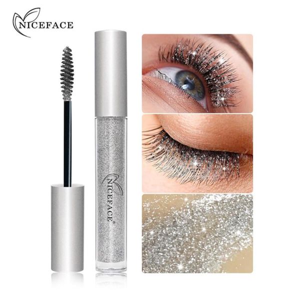 

qi broken diamond mascara shine quickdrying silver mascara teardrop makeup stage makeup night club cosmetic beauty4240040
