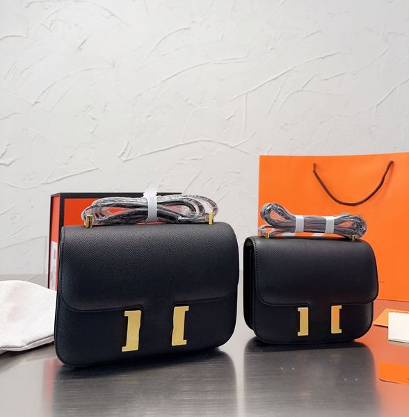 

2023 luxury bags handbags cowhide crossbody flap bag quality leather shoulder h handbag ladies messenger pouch high gold bag
