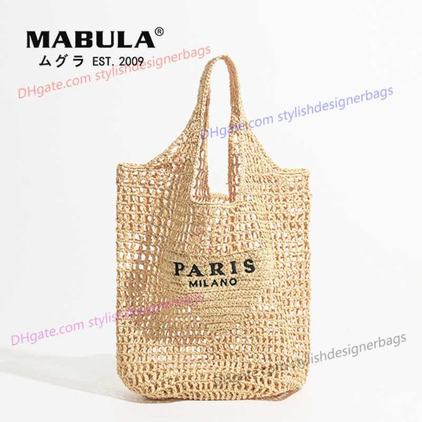 

designer totes mabula luxury design women plaited raffia straw bag large capacity casual tote handbag hollow summer beach vacation shoulder