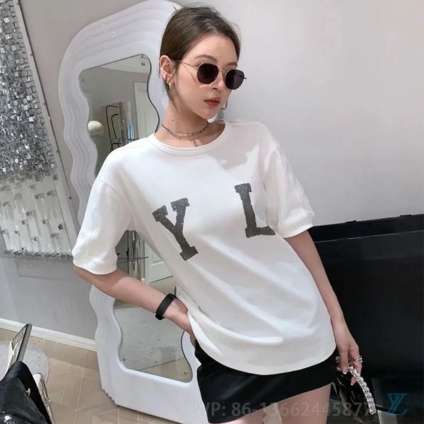 

t-shirt three-letter printing, short-sleeved men's and women's lovers' short, Black