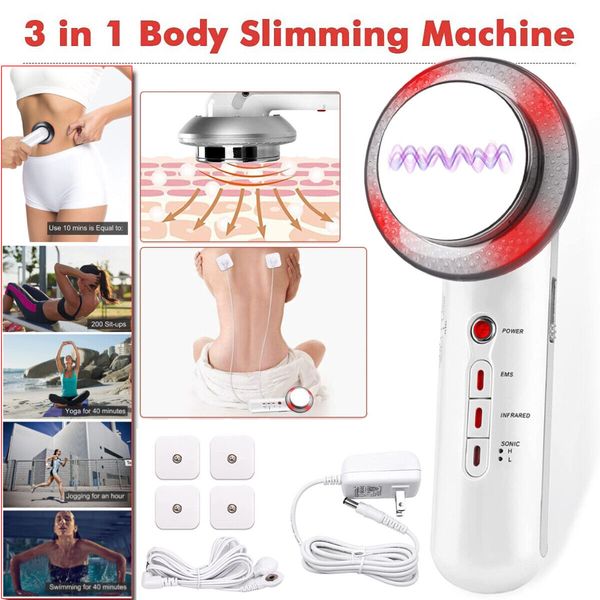 

3 in 1 ultrasonic cavitation machine body slimming beauty ems infrared light skin care fat removal body massager device