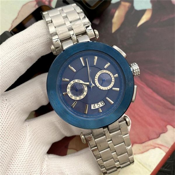 

luxury men's watches 45mm dial quartz automatic movement men's designer gold full stainless steel strap waterproof watch202u, Slivery;brown