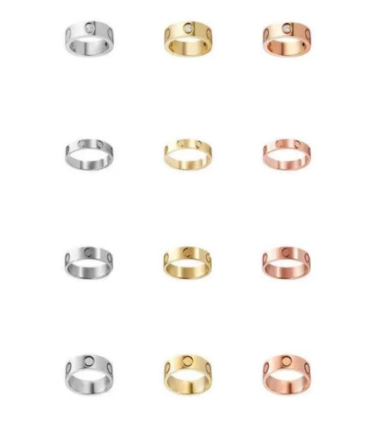 

love rings women designer jewelry ring couple jewellery band titanium steel with diamonds casual fashion street classic silver ros7126190