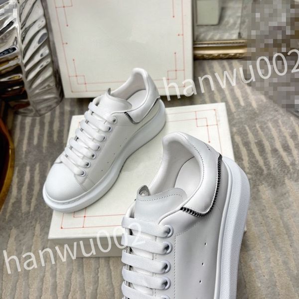 

new excellent sneakers men women shoes genuine designer shoes leather trainer fashion sports platform, Black