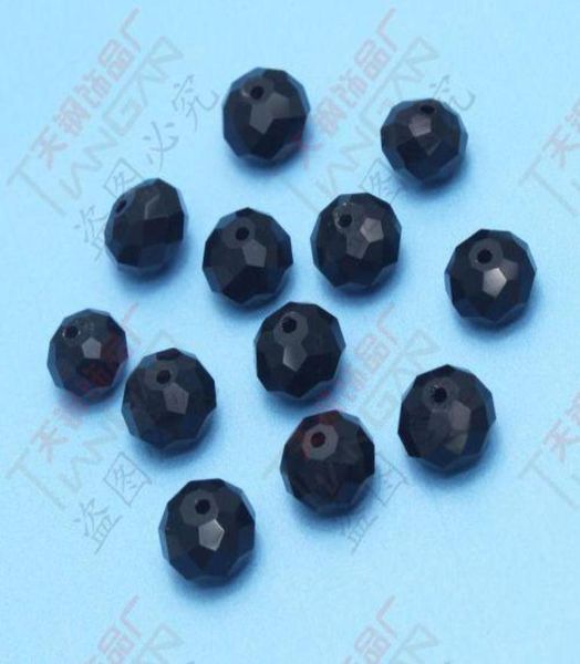 

charming trendy 120pcs whole black faceted 10mm diameter shining crystal loose glass beadsmade in china6792051