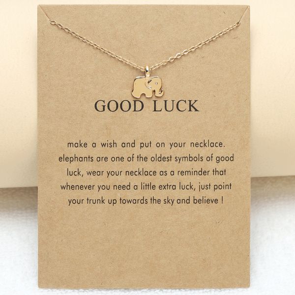 

fashion luck elephant pendant 18k gold plated designer necklace woman alloy south american womens choker silver mens necklaces jewelry with