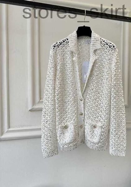 

women's jackets designerhigh-end fashion high-end autumn winter cccc logo sequins coat leisure coats cardigan birthday mother's da, Black;brown