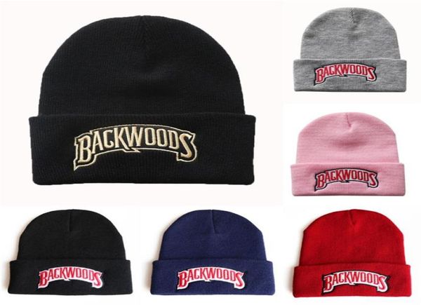 

new knitted hat beanies backwoods lettering cap women winter hats for men warm hat fashion solid hiphop beanie hat capsdro5558338