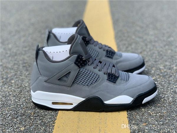 

2023 basketball shoes released jumpman 4 cool grey chrome dark charcoal varsity maize mens fashion athletic trainers sale come with original