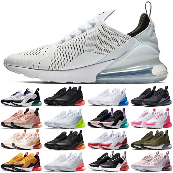 

sports 270 2023 running shoes triple black white mesh pink red barely rose platinum volt 27c 270s men women tennis trainers sneakers eur 36-