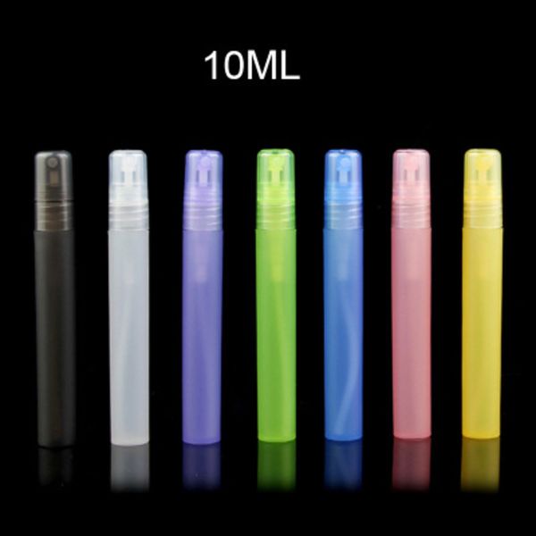 

1000pcs/set 10ml refillable bottle reusable mist mini spray bottles atomizer pumps travel-empty matte plastic bottles