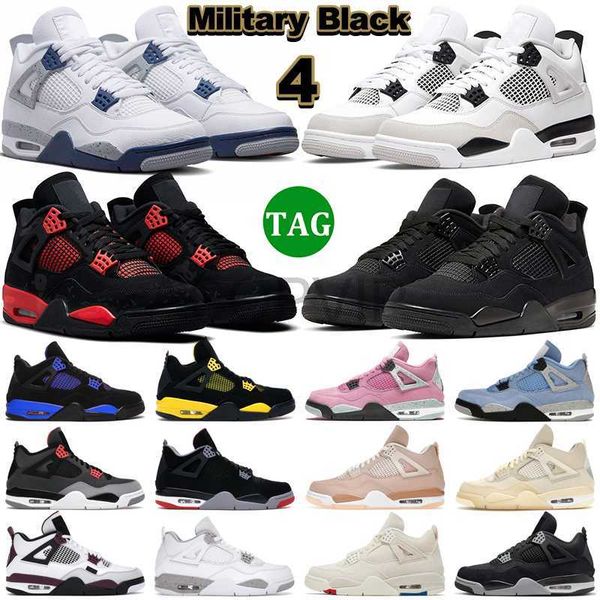 

4 basketball shoes men women 4s military black cat university blue red thunder sail white oreo midnight navy mens trainers outdoor sports sn