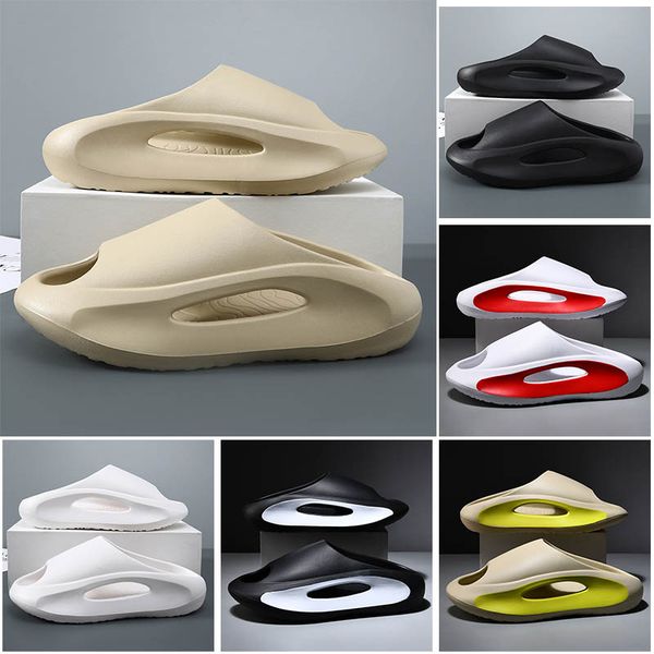 

luxury men slides shoes slippers summer sandals beach slide flat designer classic checkered pattern print avatar flip flops sneakers size36-, Black