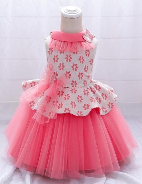 

summer butterfly dress for baby girl christening gown first 1st birthday party clothing toddler clothes infant vestido girl039s3723665, Red;yellow