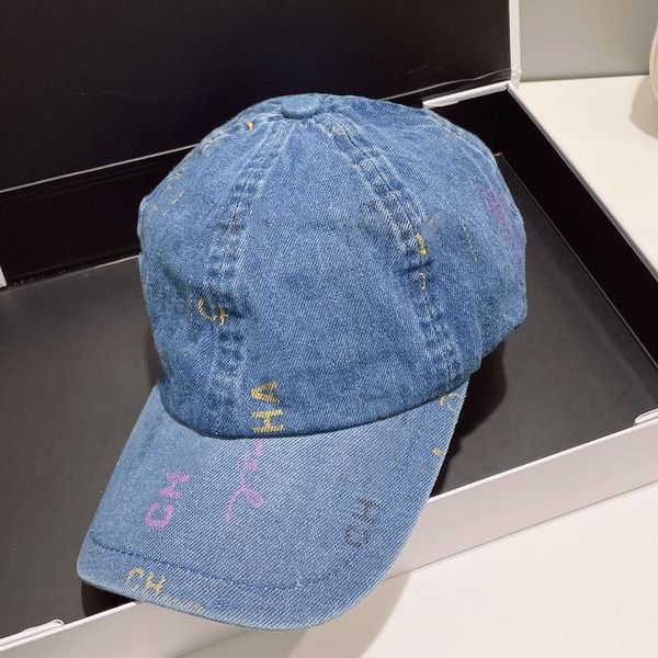 

designer cap baseball hat sun hat for men women letter print old washed hat summer all-match adjustable cap, Blue;gray