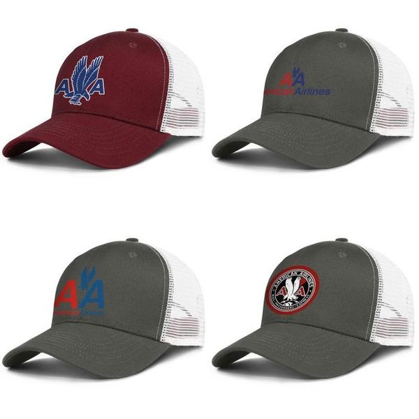 

american airlines old logos mens and womens adjustable trucker meshcap designer fitted team stylish baseballhats airlines airlines251f, Blue;gray