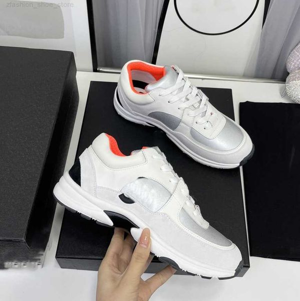 

excellent retro designer running shoes fashion channel sneakers women luxury lace-up sports shoe casual trainers classic sneaker woman ccity, Black