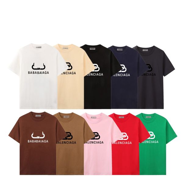 

summer mens t shirts women t shirts luxury black fashion designer 2023 summer t shirts100% cotton casual with brand letter short sleeve size, White;black