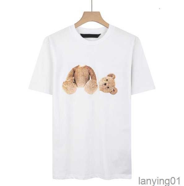 

fashion summer men and womens t-shirts mans palms stylist angel t shirt tee guillotine bear printed short sleeve truncated bears angels tees, White;black