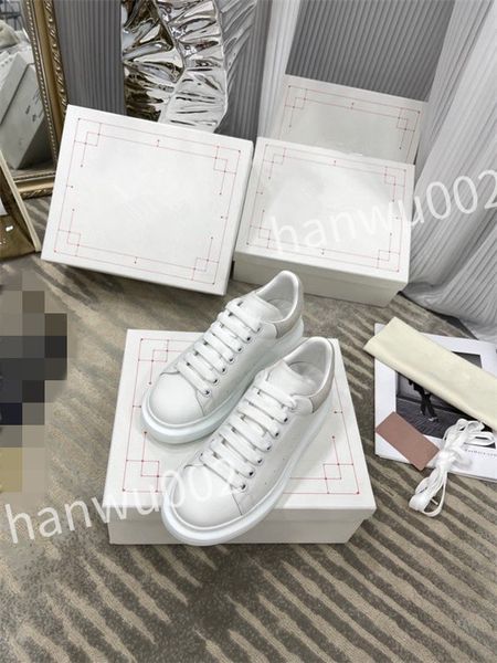 

fashion height increasing sneaker designers shoes leather white rubber lace-up trainers sneakers, Black