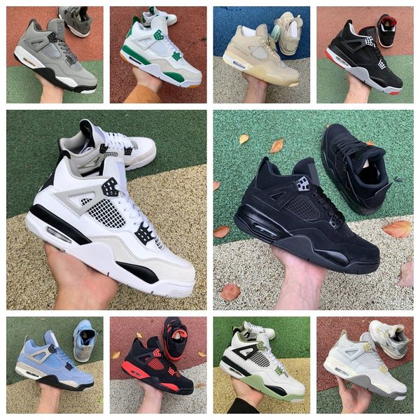 

jumpman 4 4s retro mens basketball shoes women military black cat sail red thunder white oreo pn dust blue university seafoam cool grey outd