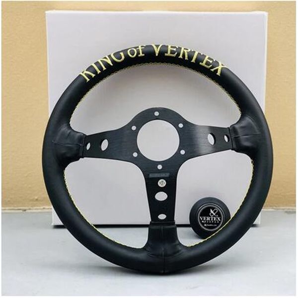

universal 13'' black deep dish car racing drift race sport vertex steering wheel