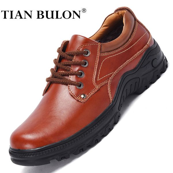 

winter men tooling shoes work shoes men genuine leather boat shoes casual men moccassins non-slip plus size 38-47, Red;white