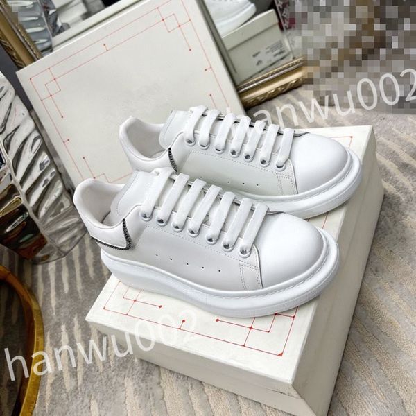 

2023 new excellent sneakers men women shoes genuine designer shoes leather trainer fashion sports platform, Black