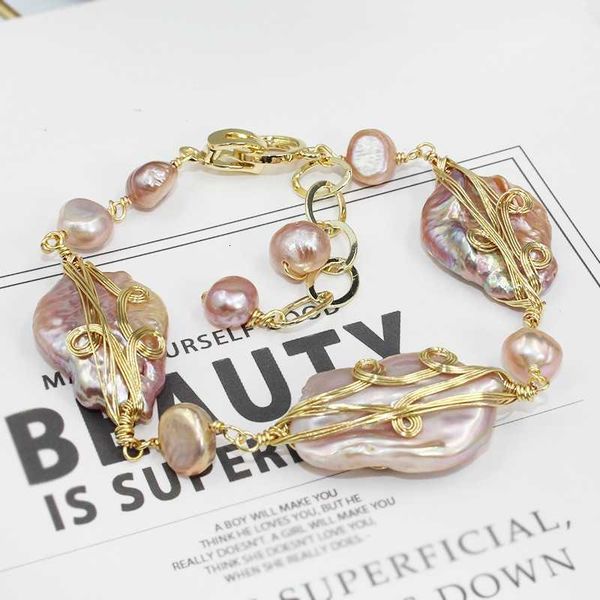 

fashion design jewelry bracelet fashion natural pearl women's hand wound pearl bracelet light luxury, Silver