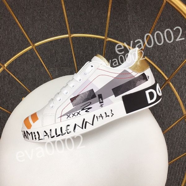 

2023 designer calfskin casual shoes reflective sneakers vintage leather trainers fashion shoes leisure shoe platform lace-up women mens snea, Black