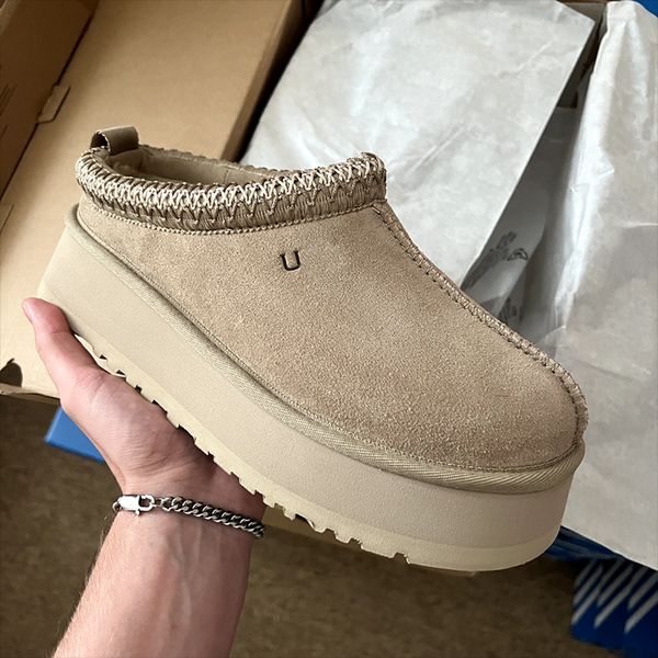

Tazz Platform Slippers Mustard Seed Beige Sand Size 8 U Tag Classic Design Popular Brands Tasman Wool Slide Luxury Booties Size 35-44