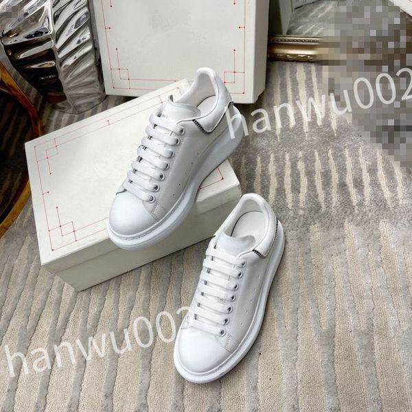 

excellent sneakers men women shoes genuine designer shoes leather trainer fashion sports platform, Black