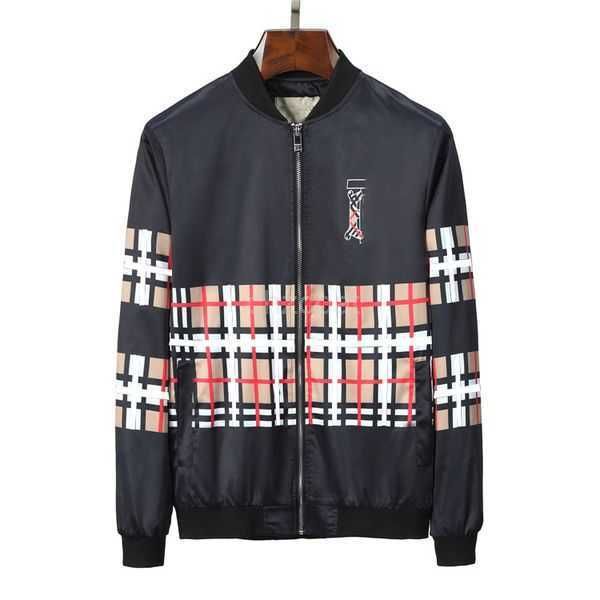 

black jacket designer white yellow men's brown striped plaid brand windproof waterproof hoodie zipper trench coat men women classic 2 t, Black;brown