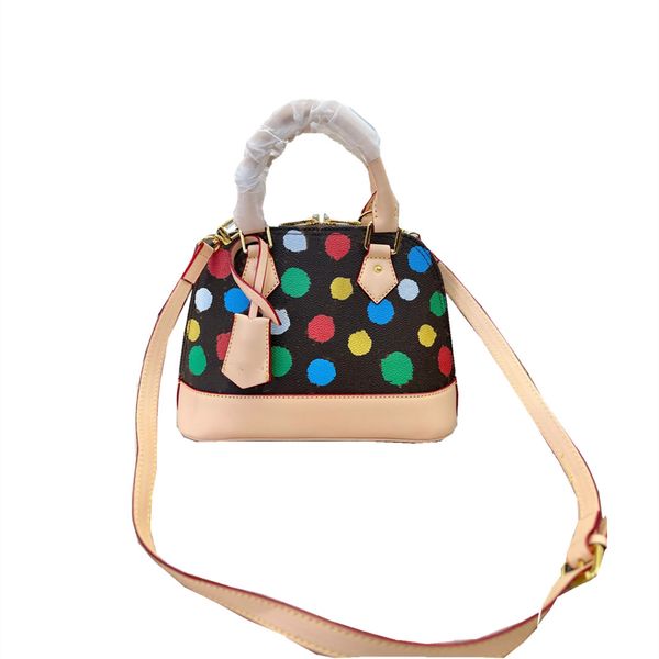 

women's crossbody bag designer's latest design dotted old flower shell bag fashion shoulder bag size 25cm