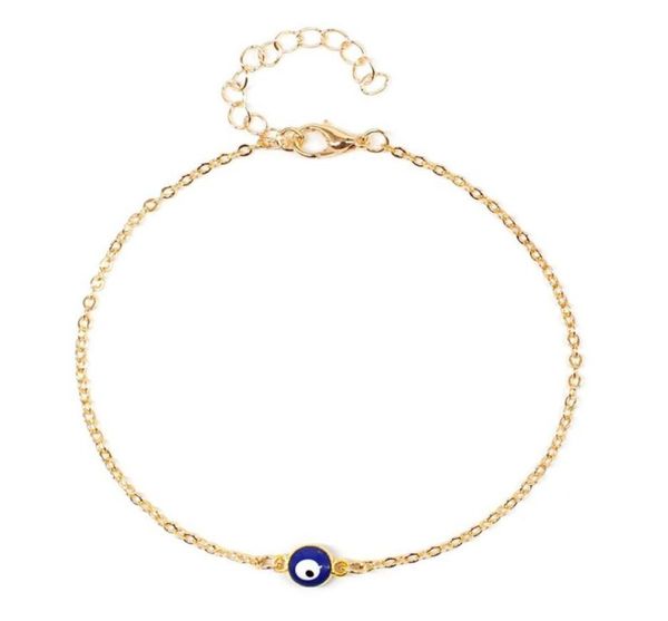 

ladies evil eye alloy plating simple anklet 1817 t2017424187, Red;blue