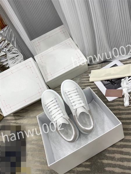 

2023 new fashion height increasing sneaker designers shoes leather white rubber lace-up trainers sneakers, Black