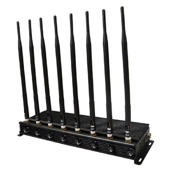 

powerful 8 antennas 3g 4g cell phone block er uhf vhf wi-fi 2.4ghz 5ghz gps signal jam, Black;white