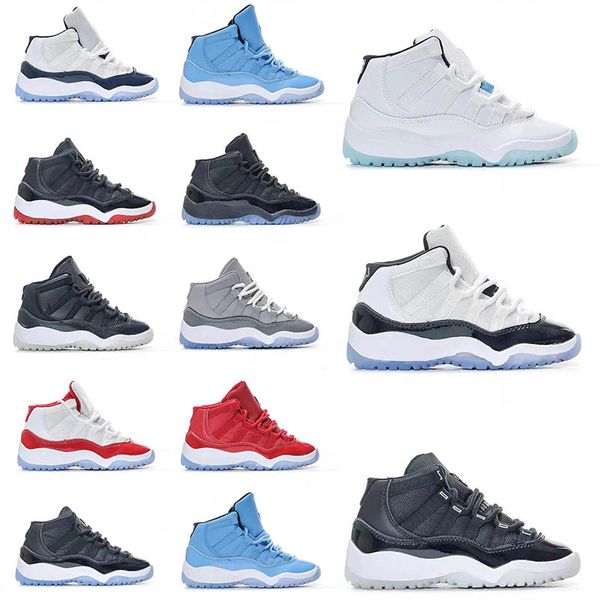 

box with kids 11s shoes designer cherry 11 basketball sneakers boys cool grey cherry bred gamma blue citrus new cool grey unc win like baske, Black