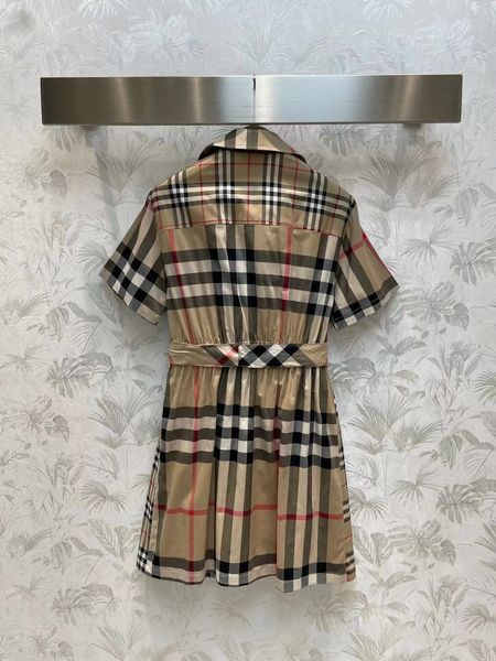 

luxury designer classic dresseswomen's relaxed-fit belted shirt dress casual plaid party shirts dress ladies clothing with belt, Black;gray