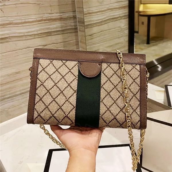 

luxurys designers shoulder bags 25cm chain handbag women totes fashion vintage handbags printed messenger bag clutch wallet cross body purse