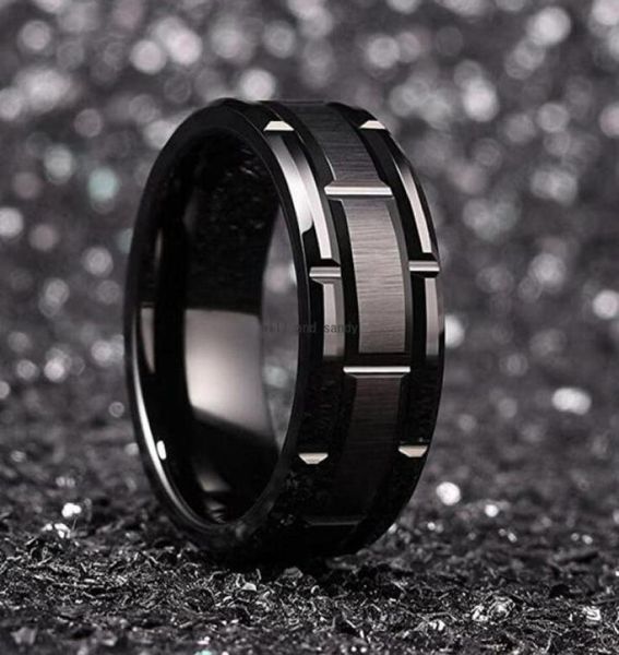

groove ring band finger stainless steel gold hiphop wedding bands for women men fashion jewelry will and sandy1838465, Silver
