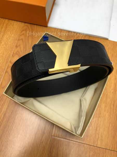 

men belt imported cattle belt body hardware buckle width 4.0cm, Black;brown