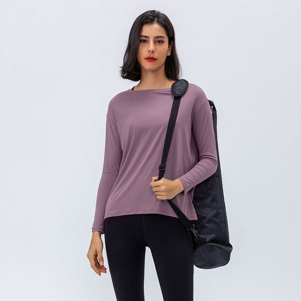 

yoga outfit nwt women long sleeved loose breathable shirt sports flowing ee moisture wicking athletic s hem unic op 230411